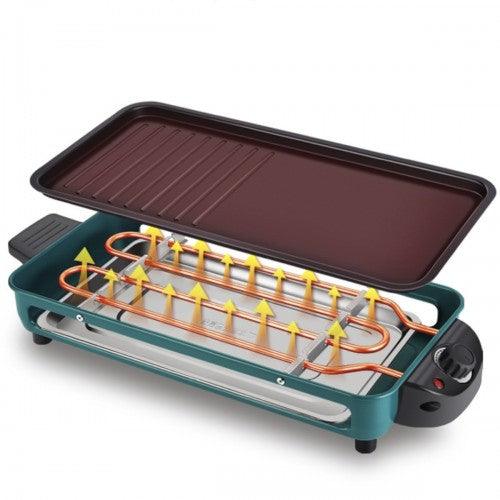 INTEXCA Portable Multifunctional Electric Grill w/ Non-Stick Cooking Surface Adjustable Temperature Knob - Toytexx INTEXCA Portable Multifunctional Electric Grill w/ Non-Stick Cooking Surface Adjustable Temperature Knob - Toytexx